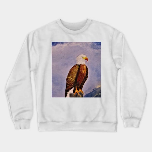 Bald Eagle Crewneck Sweatshirt by Allison Prior Art